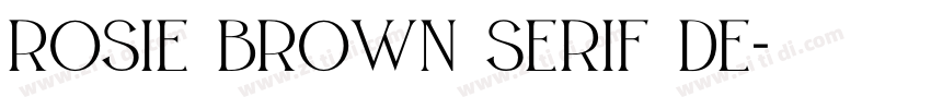 Rosie brown serif de字体转换